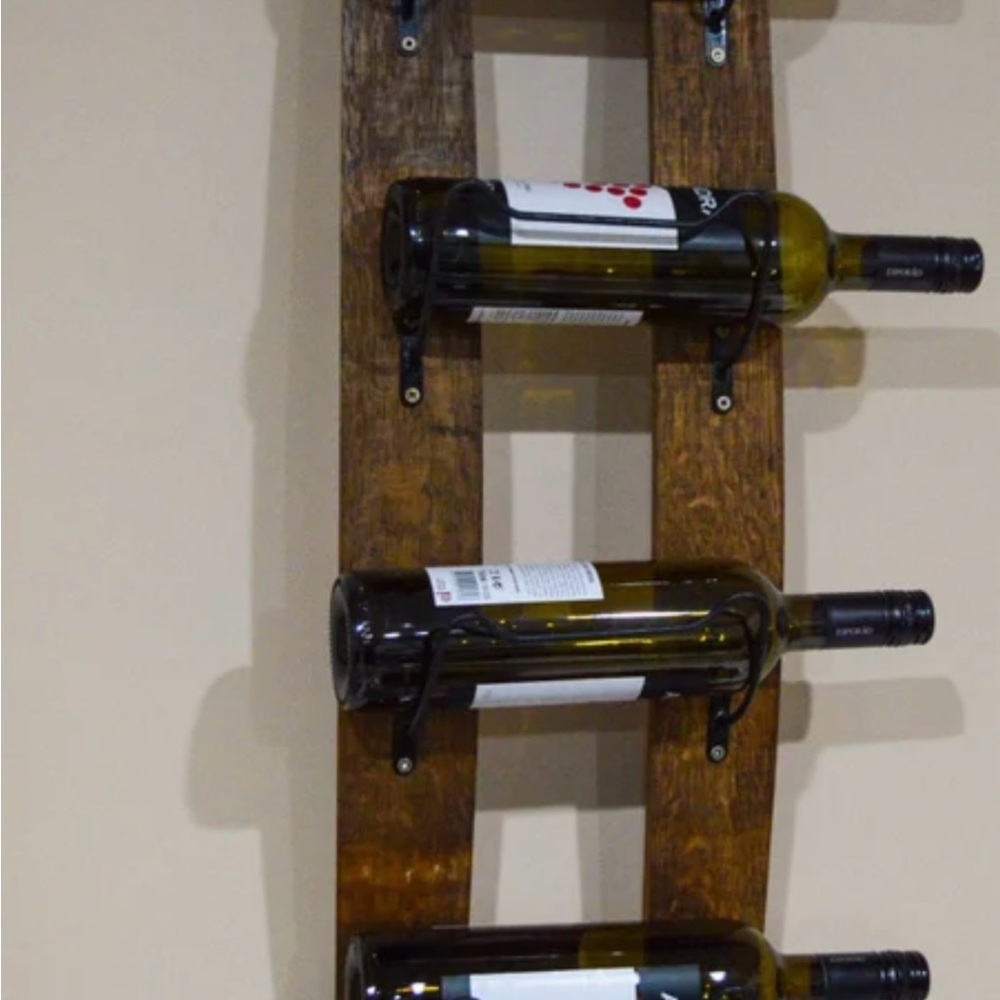 Wine Barrel Stave Rack Rustic Wooden Wine Rack
